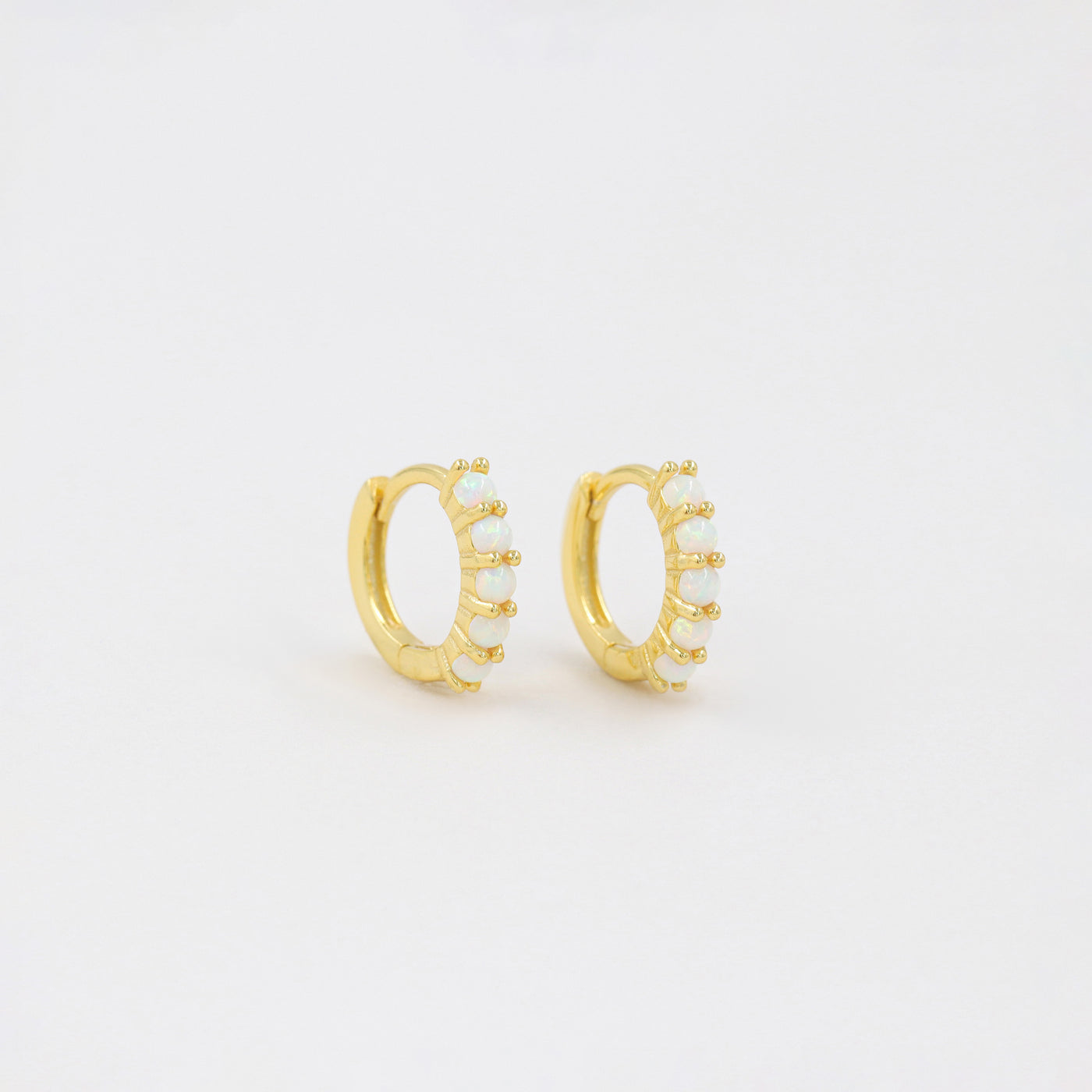 Serena - Stud Earrings - Sterling Silver and Synthetic Opal