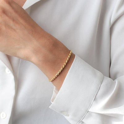 Bracelet Rope en Argent massif