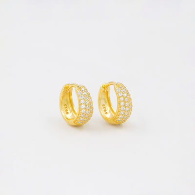 Isadora - Créoles Pavées en Argent Massif