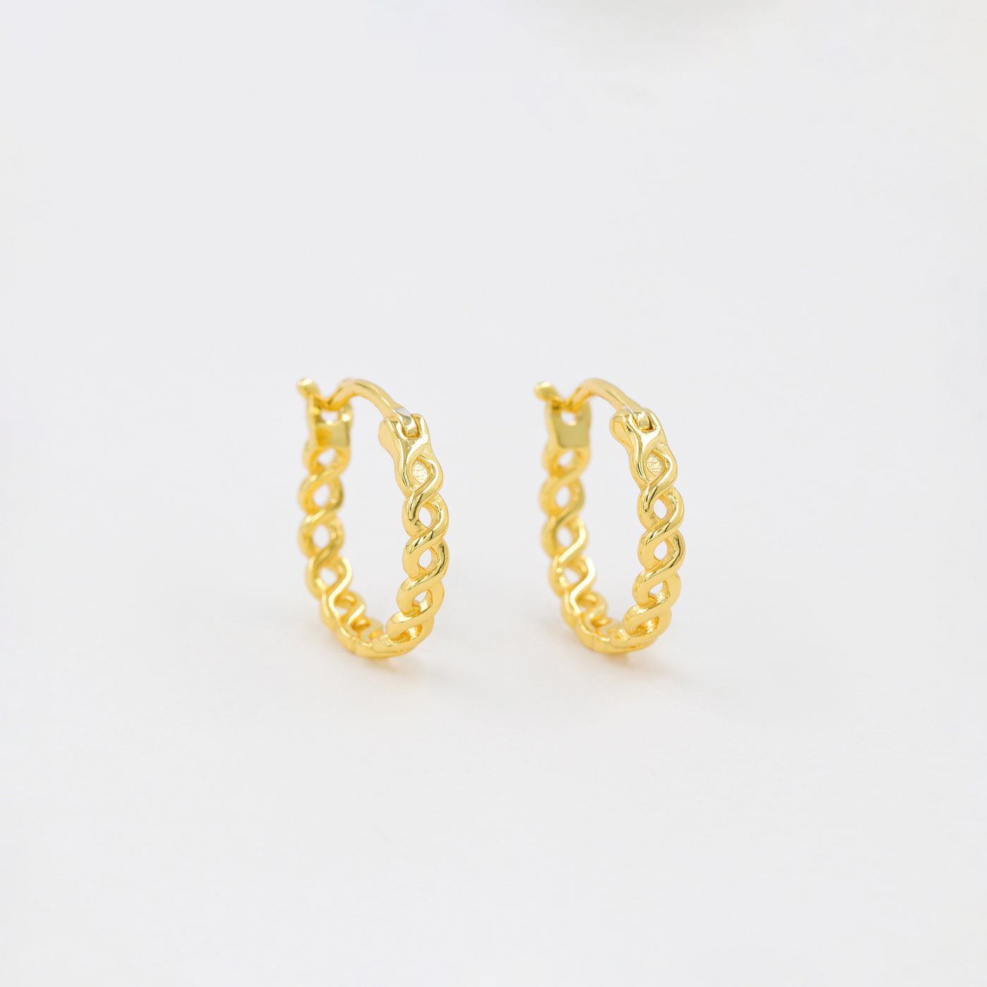 Celeste - Créoles Tressées en Argent Massif