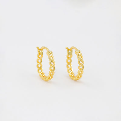 Celeste - Créoles Tressées en Argent Massif