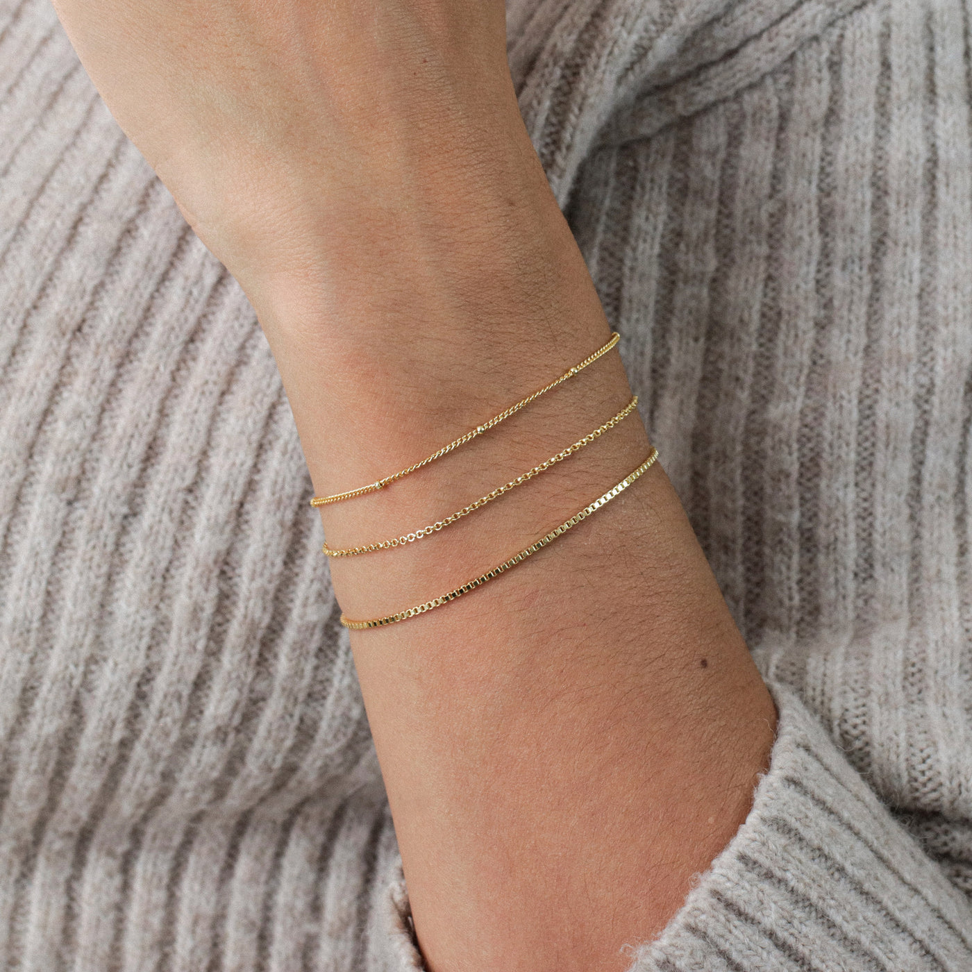 Bracelet Box en Argent massif