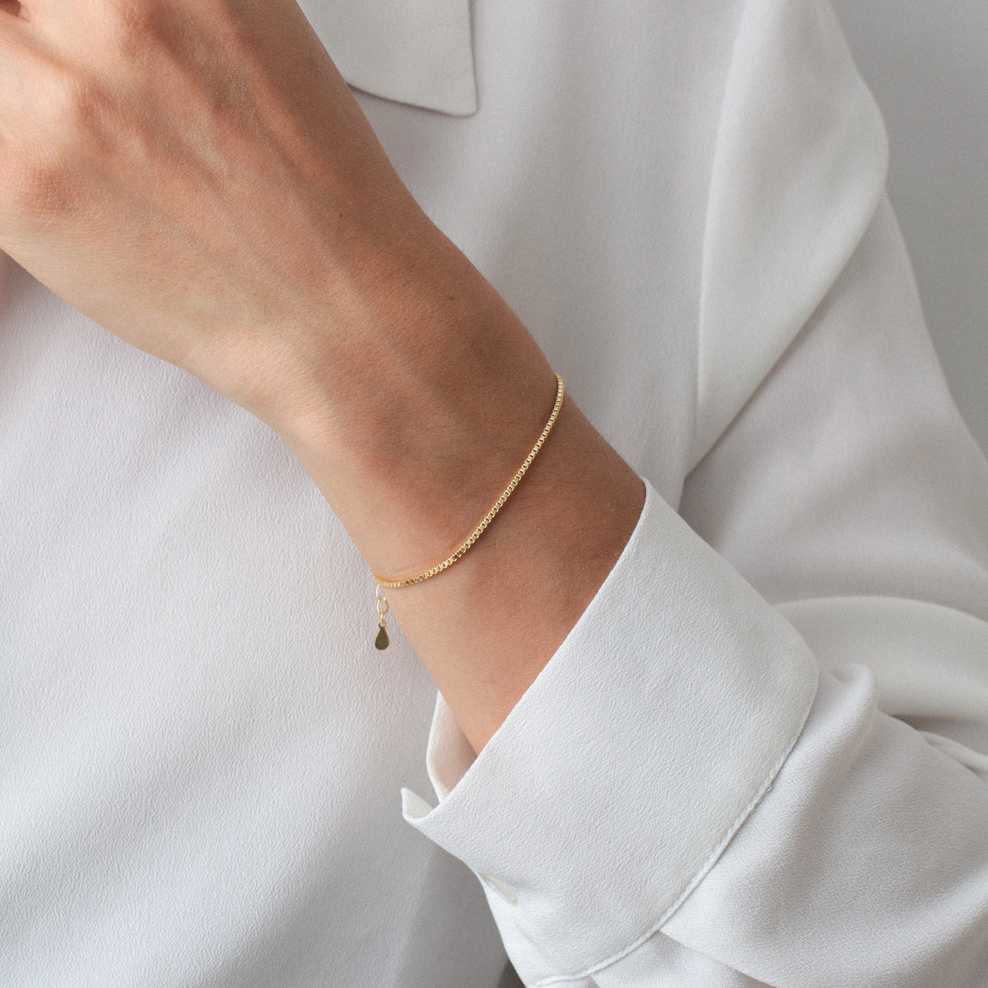 Bracelet Box en Argent massif