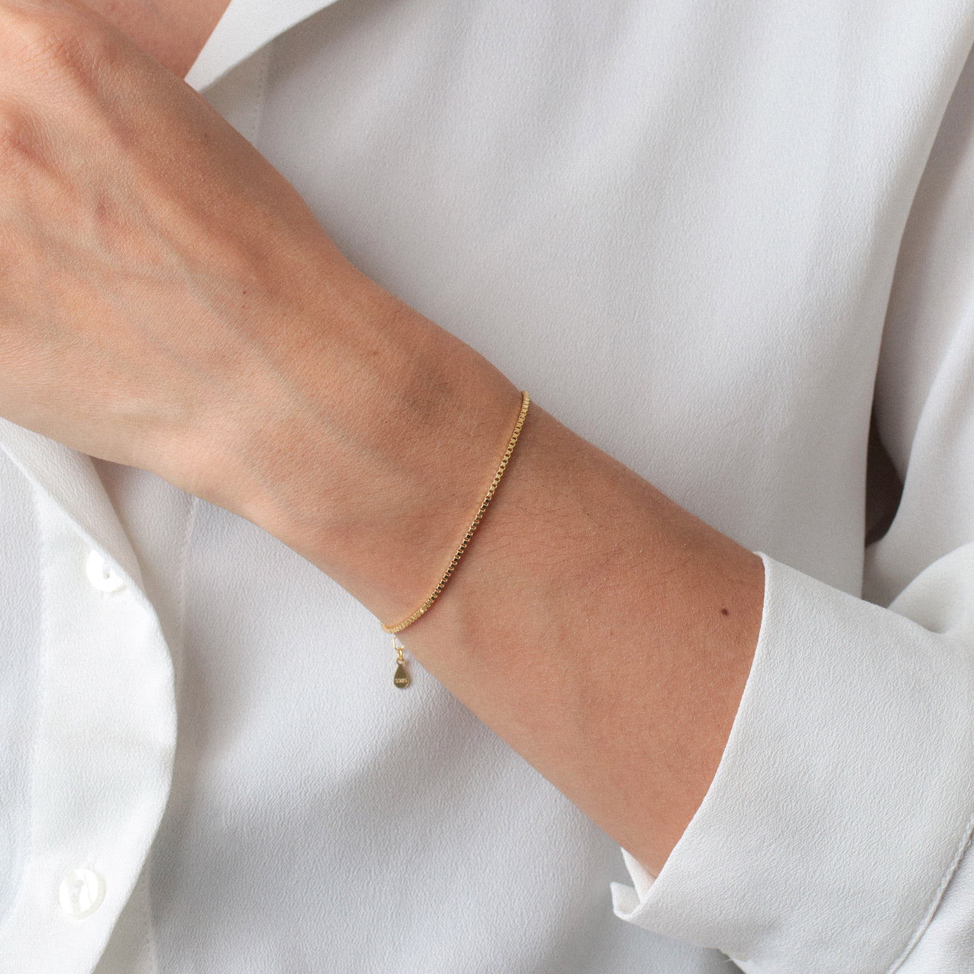 Bracelet Box en Argent massif