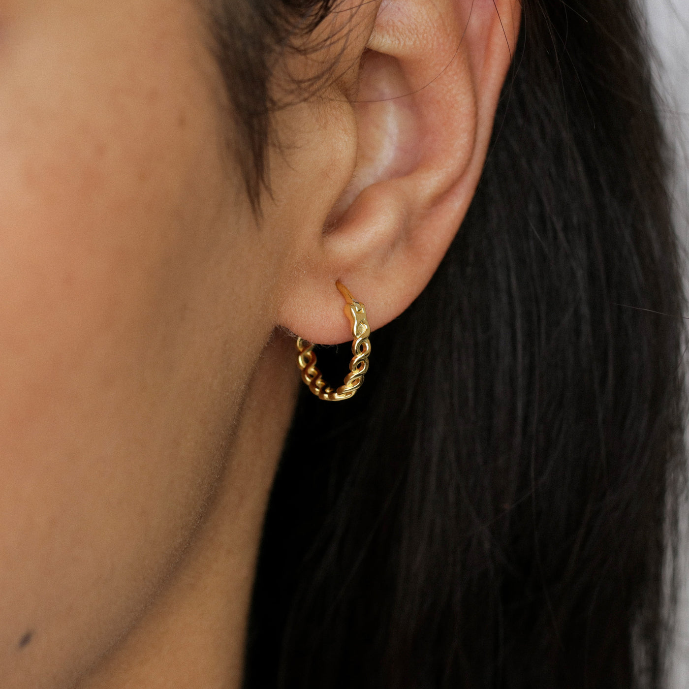 Celeste - Créoles Tressées en Argent Massif