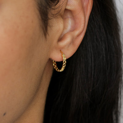 Celeste - Créoles Tressées en Argent Massif