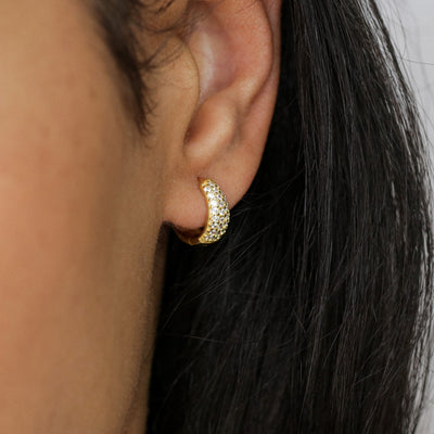 Isadora - Créoles Pavées en Argent Massif