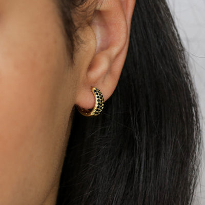 Isadora - Créoles Pavées en Argent Massif