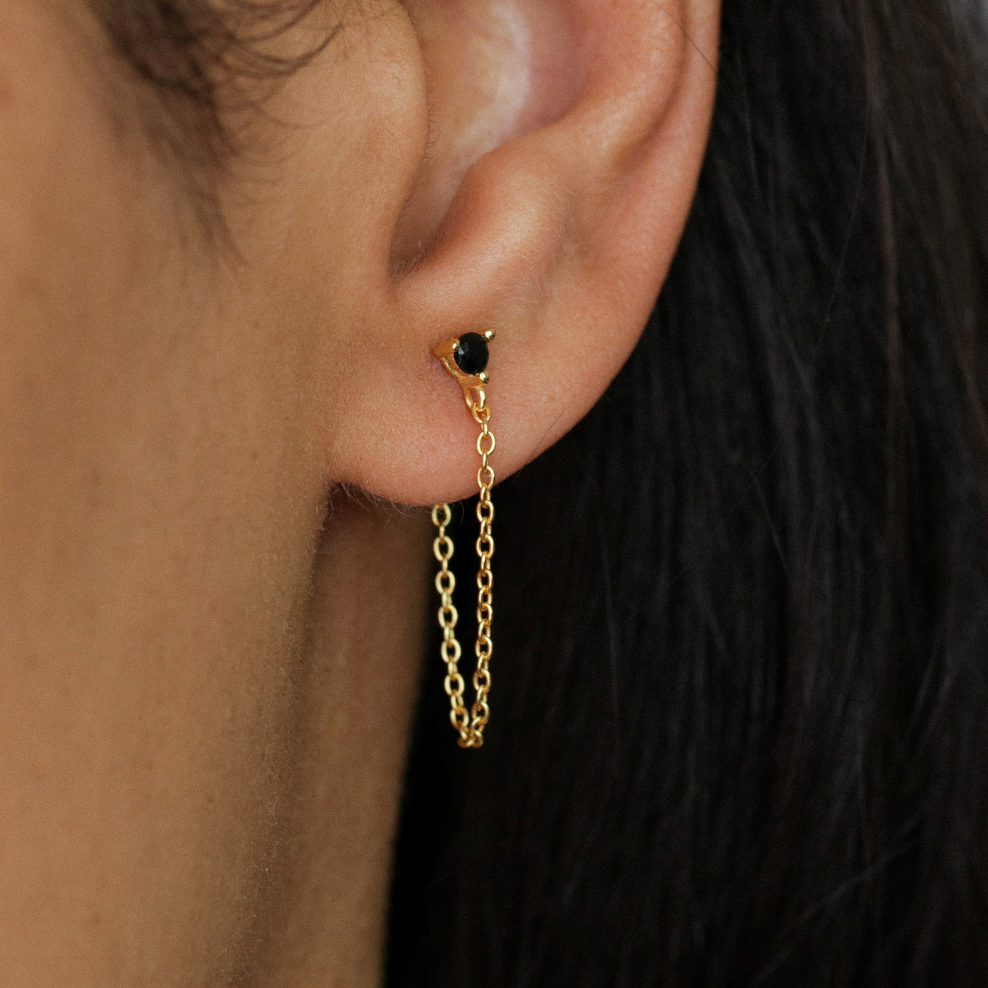 Sylvia - Pendant Chips - Sterling Silver and Synthetic Emerald