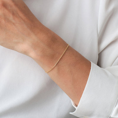 Bracelet Cable en Argent massif