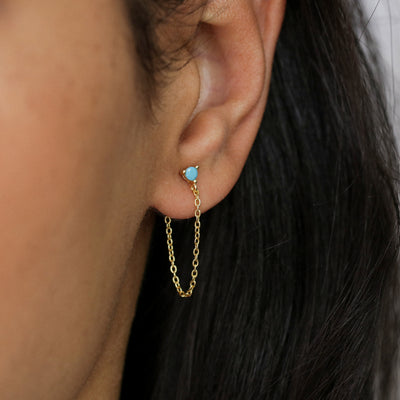 Sylvia - Pendant Chips - Sterling Silver and Synthetic Emerald