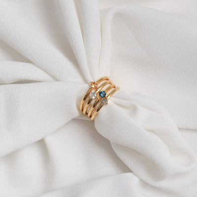 Bague 3mm en Argent Massif et Tourmaline Rose Naturelle - Petite Vagabonde