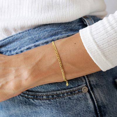 Bracelet Curb en Argent massif - Petite Vagabonde