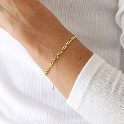 Bracelet Curb en Argent massif - Petite Vagabonde