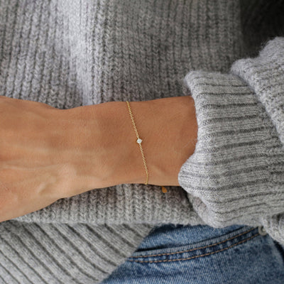 Bracelet Lina – Opale Synthétique en Argent Massif - Petite Vagabonde