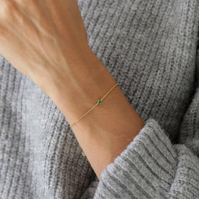 Bracelet Lina – Opale Synthétique en Argent Massif - Petite Vagabonde