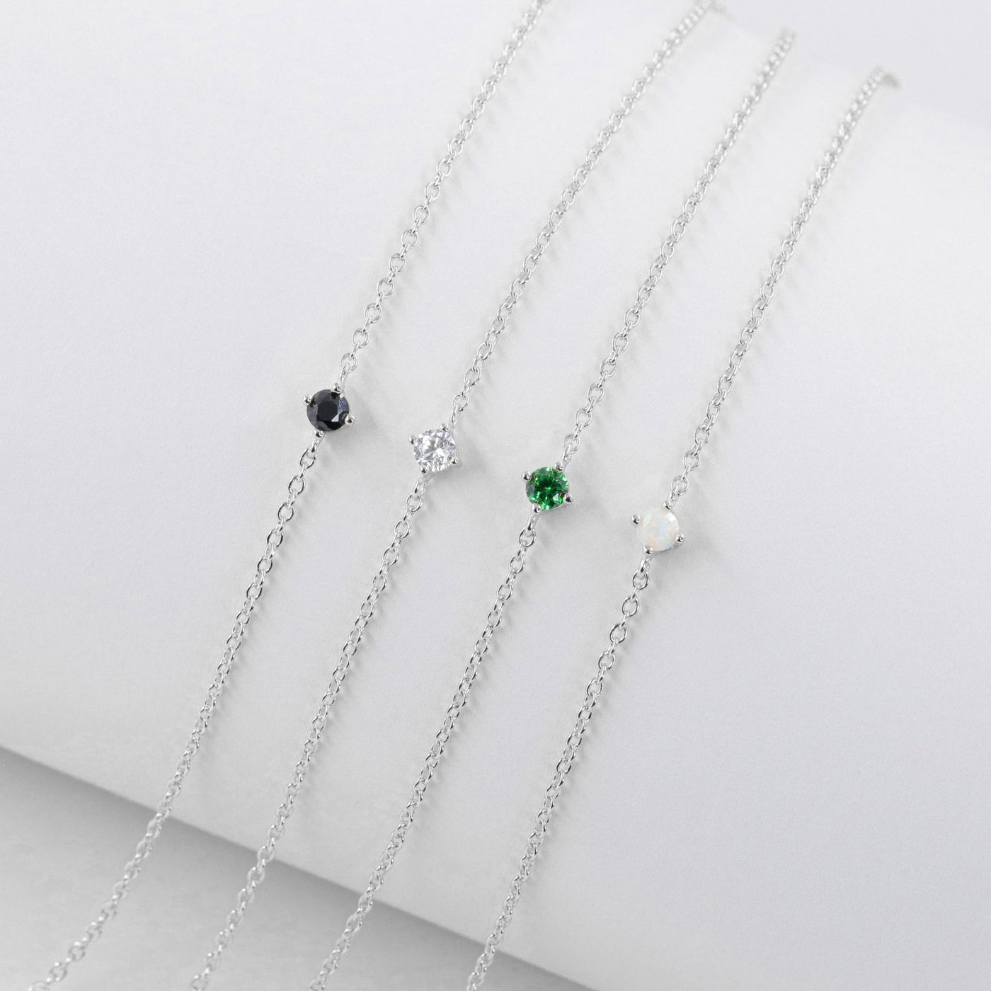 Bracelet Lina – Opale Synthétique en Argent Massif - Petite Vagabonde