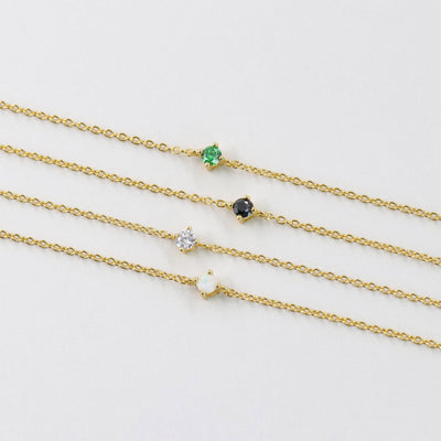 Bracelet Lina – Opale Synthétique en Argent Massif - Petite Vagabonde