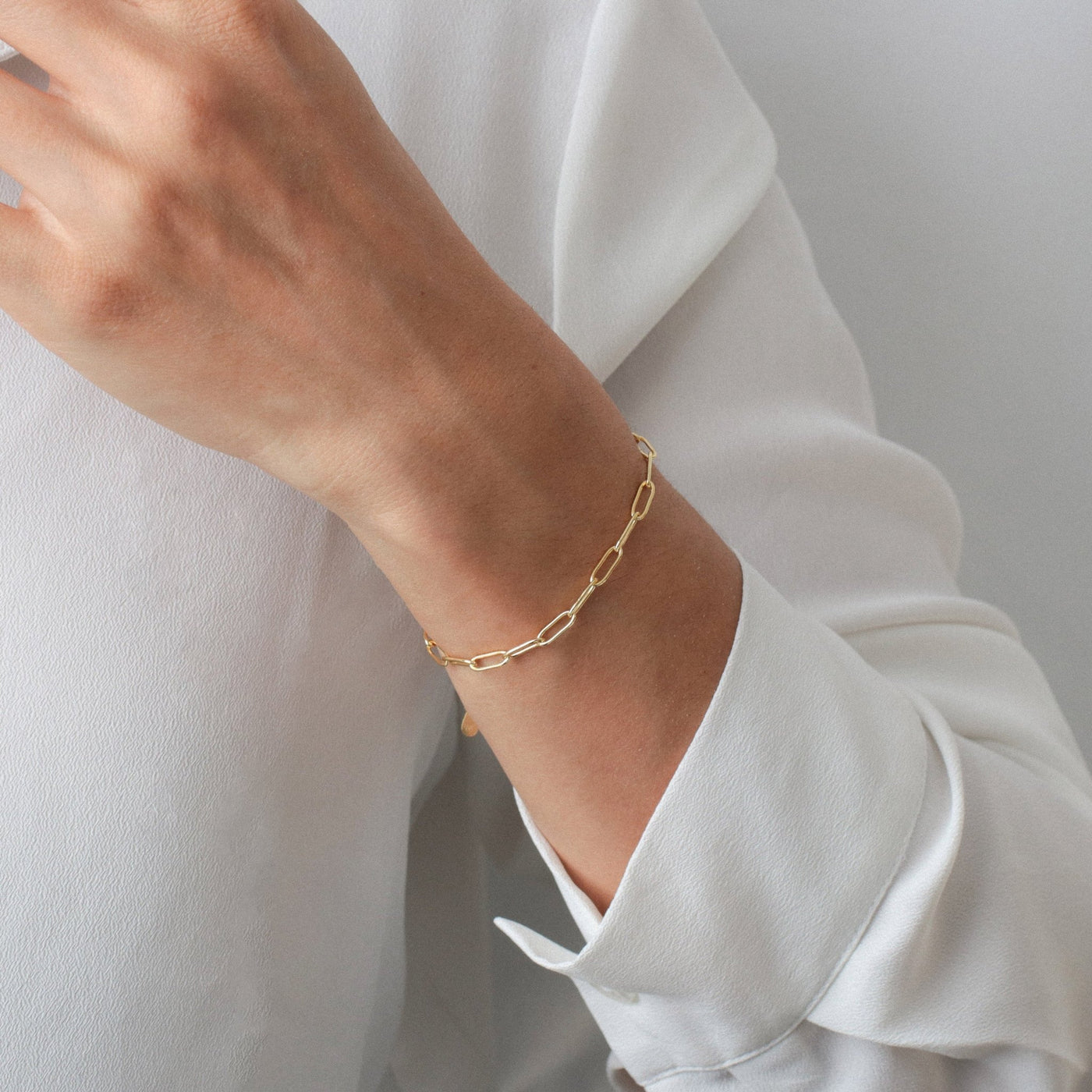 Bracelet Paperclip en Argent massif - Petite Vagabonde