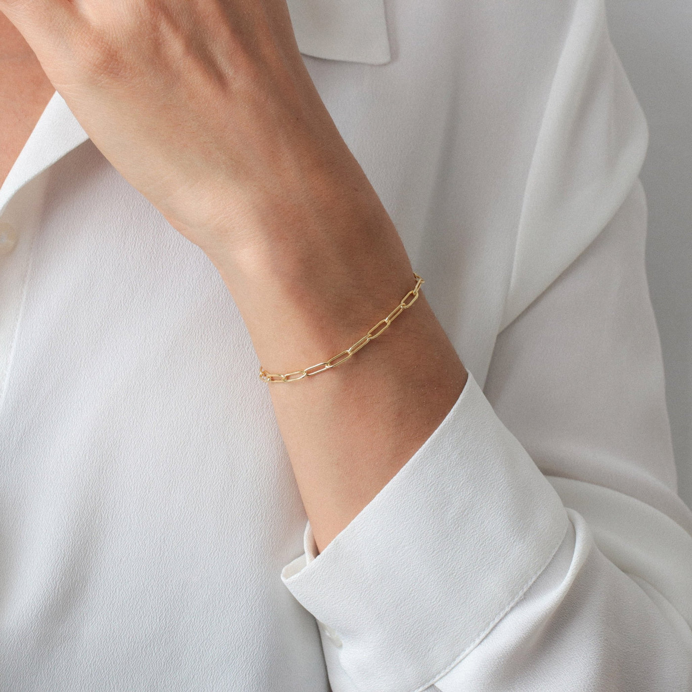 Bracelet Paperclip en Argent massif - Petite Vagabonde