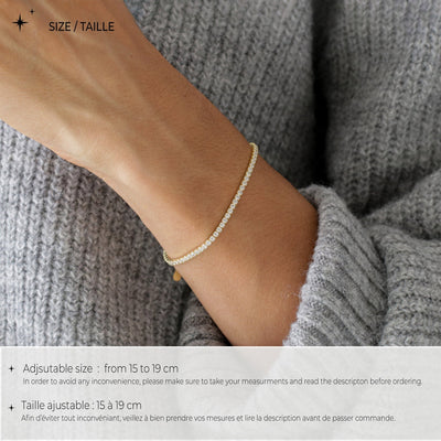 Bracelet Tennis Elisa en Argent massif - Petite Vagabonde