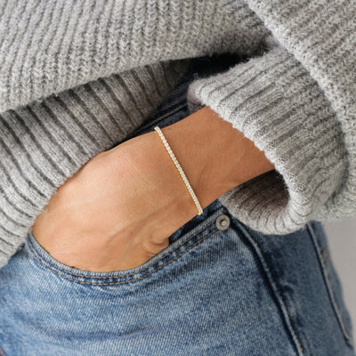 Bracelet Tennis Elisa en Argent massif - Petite Vagabonde