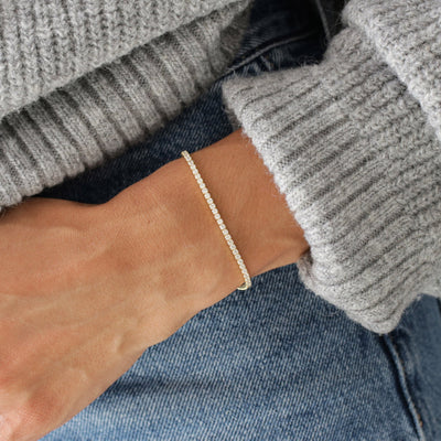 Bracelet Tennis Elisa en Argent massif - Petite Vagabonde