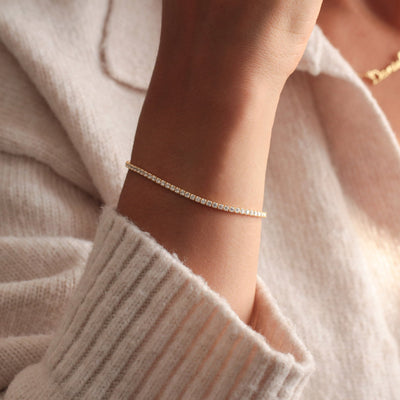 Bracelet Tennis Elisa en Argent massif - Petite Vagabonde