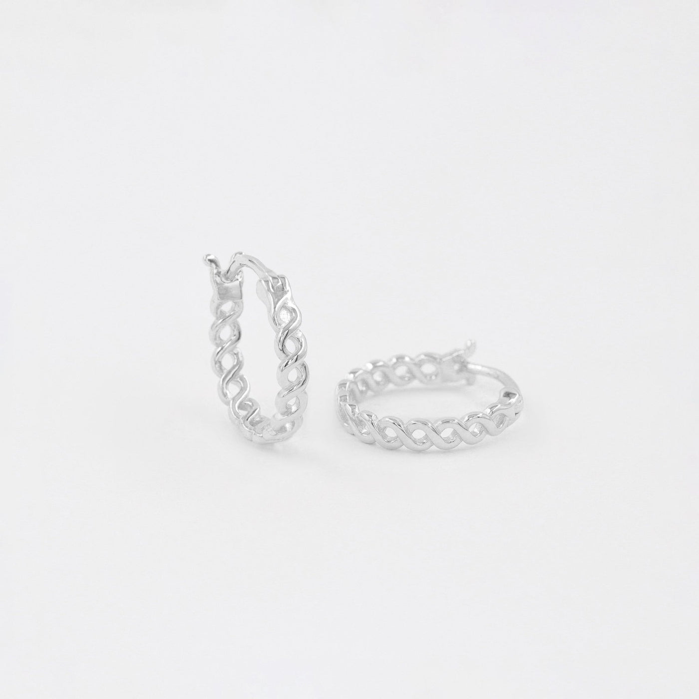 Celeste - Créoles Tressées en Argent Massif - Petite Vagabonde