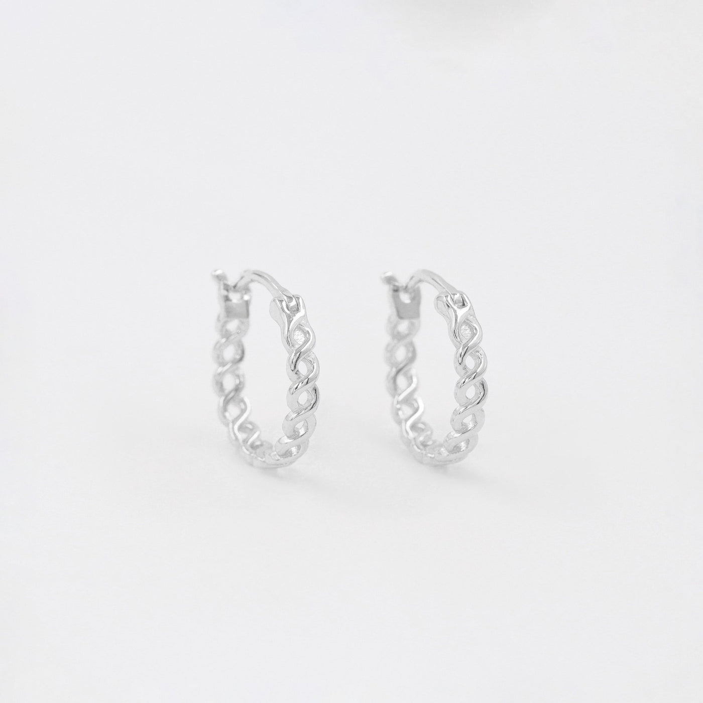 Celeste - Créoles Tressées en Argent Massif - Petite Vagabonde