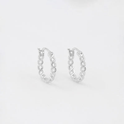 Celeste - Créoles Tressées en Argent Massif - Petite Vagabonde