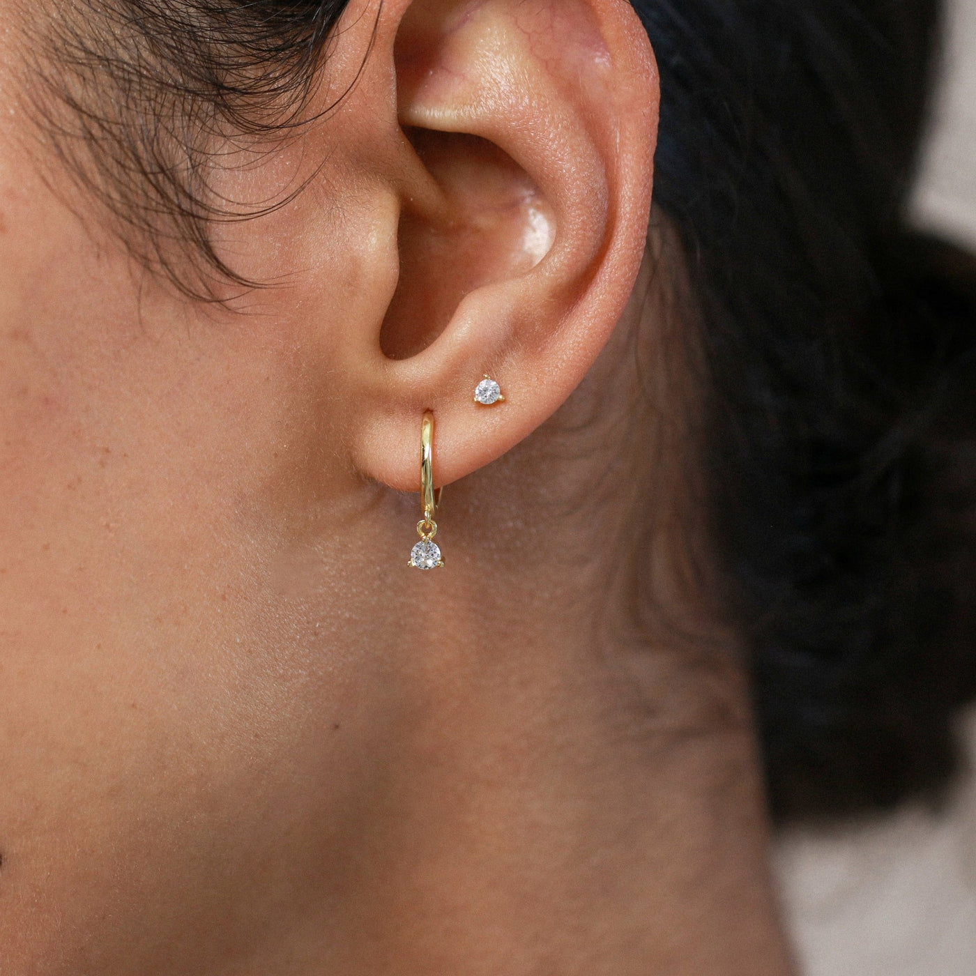 Clara - Créoles en Argent Massif et Émeraude Synthétique - Petite Vagabonde