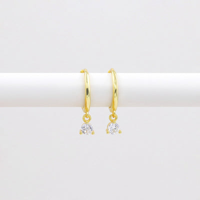 Clara - Puces d'Oreilles - Argent Massif et Diamant Synthétique - Petite Vagabonde