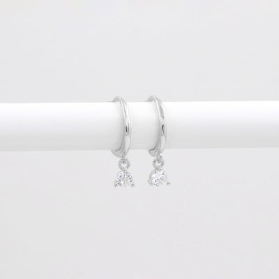 Clara - Puces d'Oreilles - Argent Massif et Diamant Synthétique - Petite Vagabonde