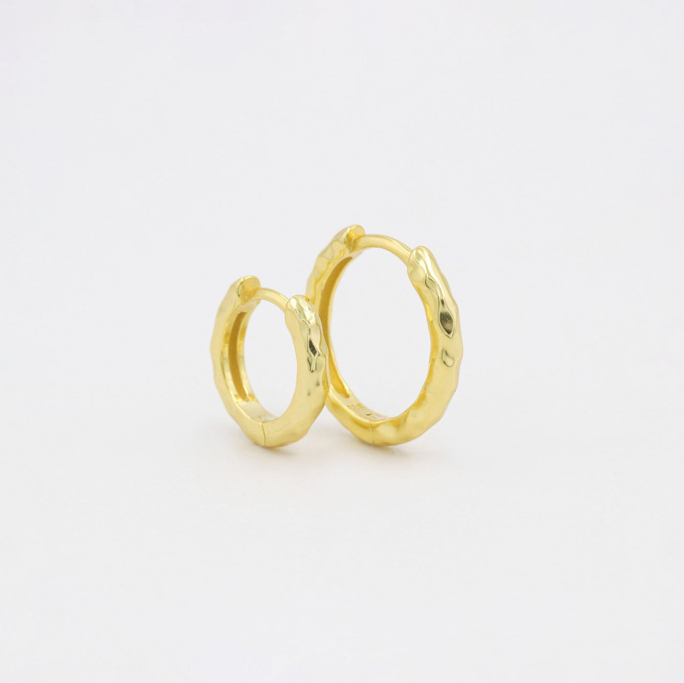 Inge - Créoles Martelées 12 - 16mm en Argent Massif - Petite Vagabonde