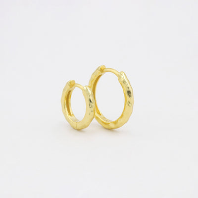 Inge - Créoles Martelées 12 - 16mm en Argent Massif - Petite Vagabonde