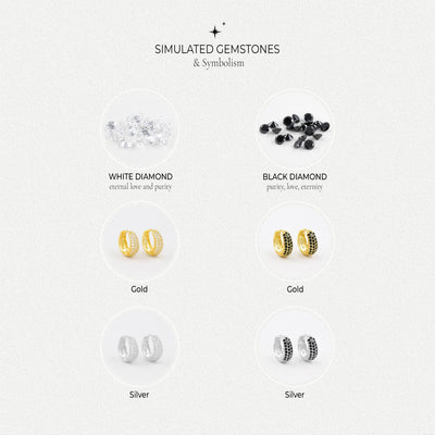 Isadora - Créoles Pavées en Argent Massif - Petite Vagabonde