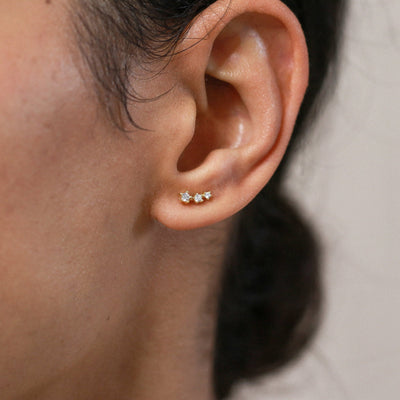 Juliette - Puces d'Oreilles Grimpantes en Argent Massif - Petite Vagabonde