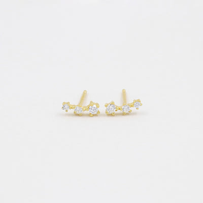 Juliette - Puces d'Oreilles Grimpantes en Argent Massif - Petite Vagabonde