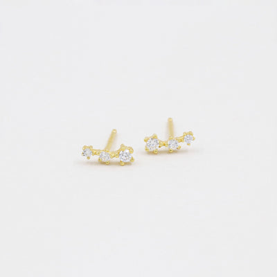 Juliette - Puces d'Oreilles Grimpantes en Argent Massif - Petite Vagabonde