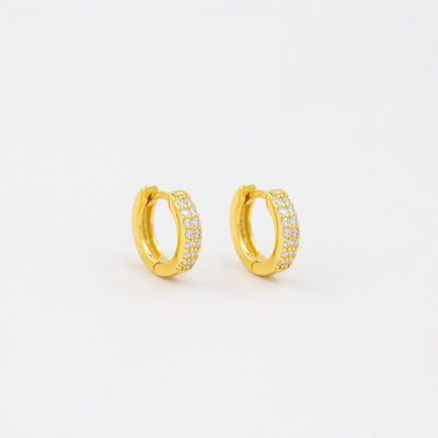 Mira - Créoles Pavées en Argent Massif - Petite Vagabonde