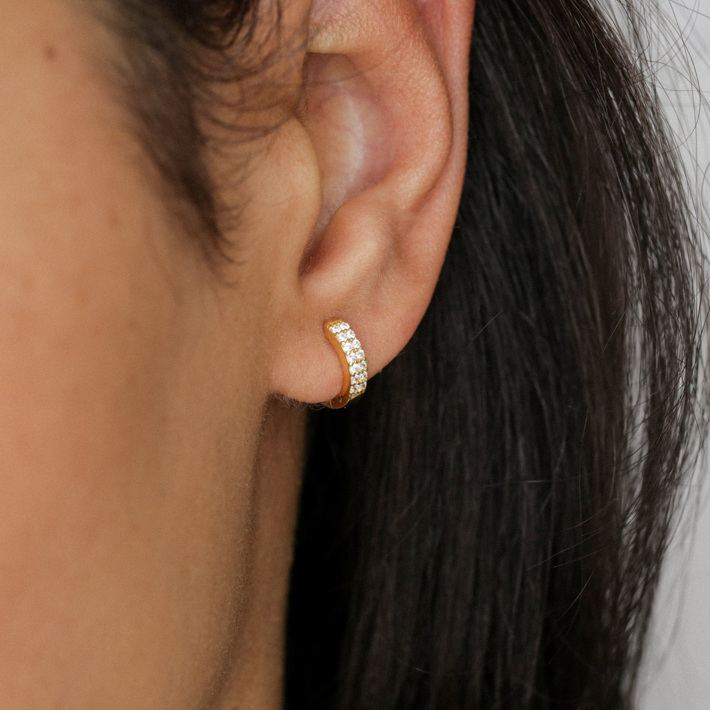 Mira - Créoles Pavées en Argent Massif - Petite Vagabonde