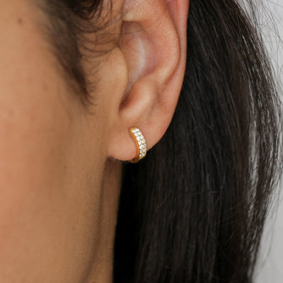 Mira - Créoles Pavées en Argent Massif - Petite Vagabonde