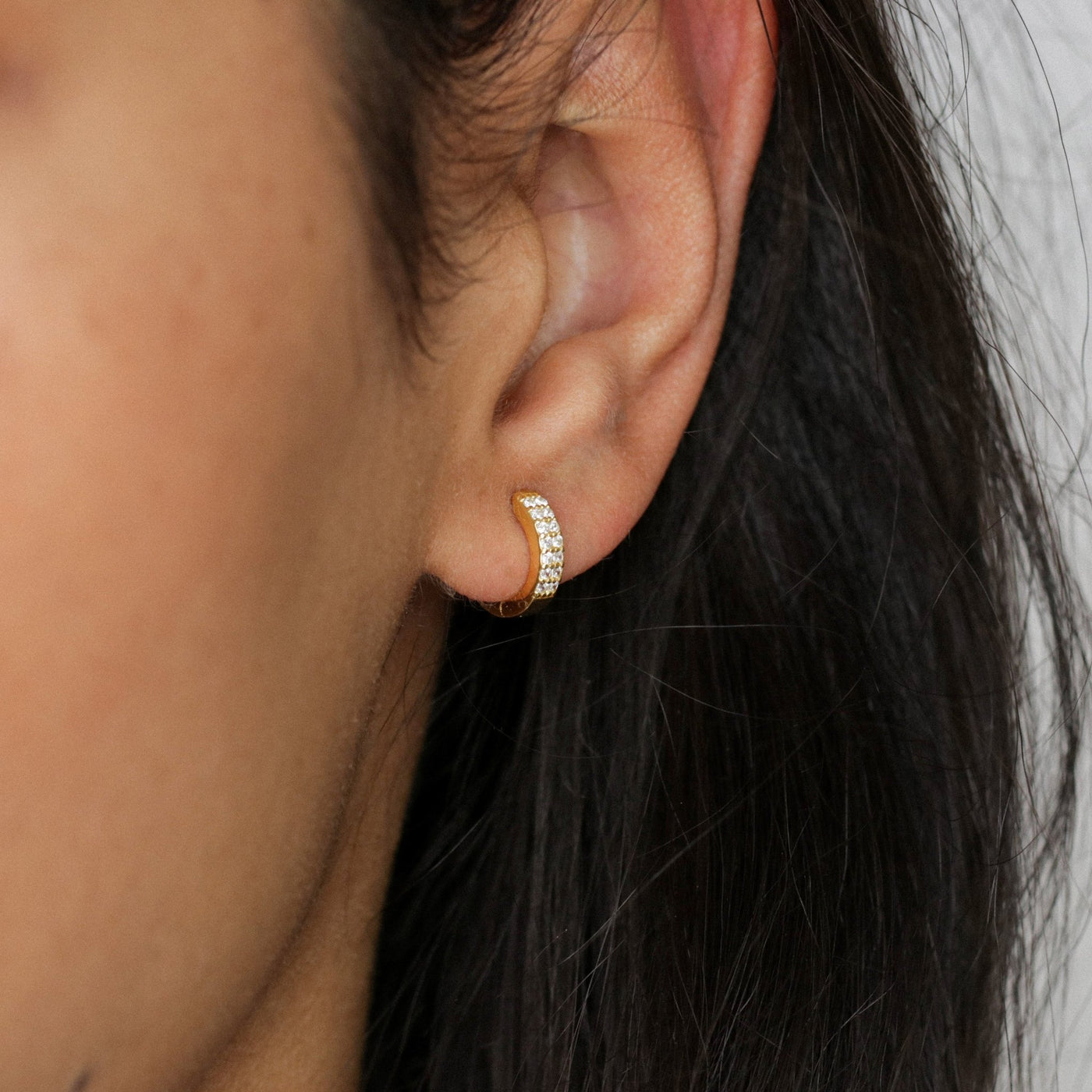 Mira - Créoles Pavées en Argent Massif - Petite Vagabonde