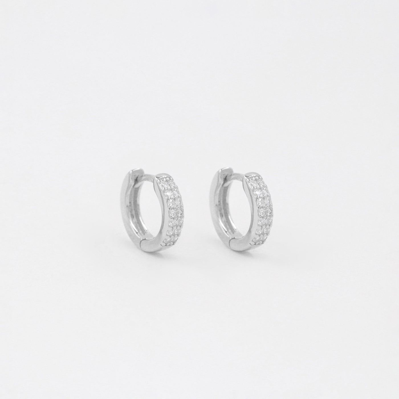 Mira - Créoles Pavées en Argent Massif - Petite Vagabonde