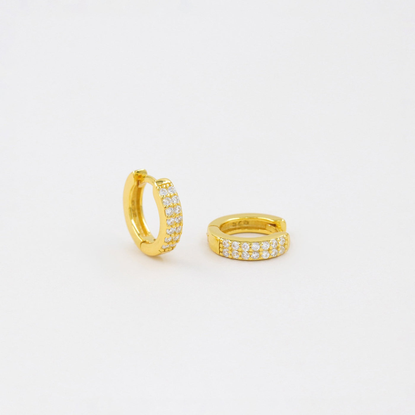 Mira - Créoles Pavées en Argent Massif - Petite Vagabonde