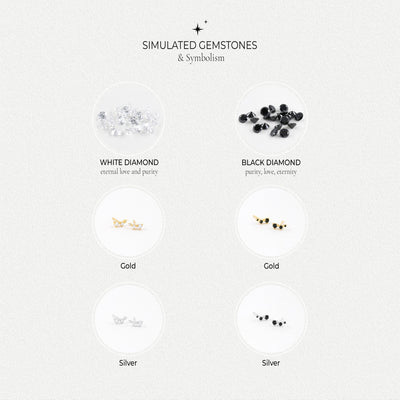 Noelia - Puces d'Oreilles en Argent Massif - Petite Vagabonde