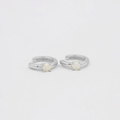 Saige - Manchettes en Argent Massif et Diamant Synthétique - Petite Vagabonde