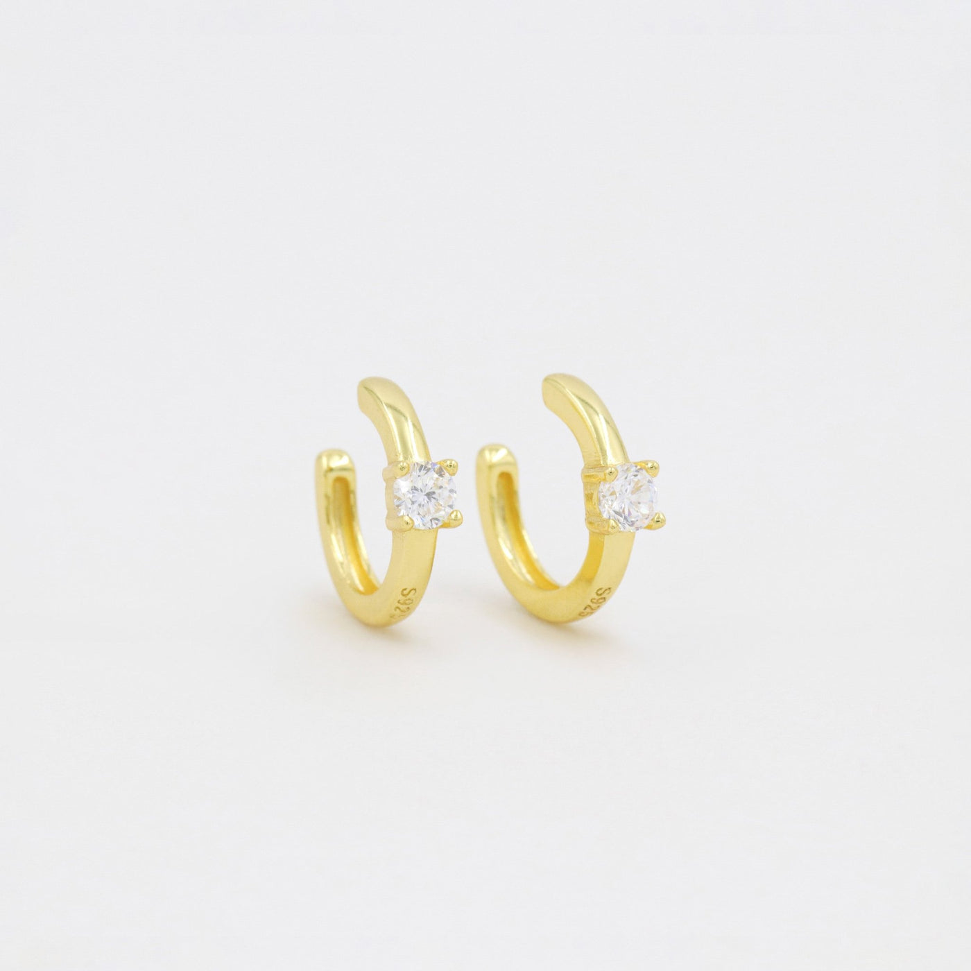 Saige - Manchettes en Argent Massif et Diamant Synthétique - Petite Vagabonde