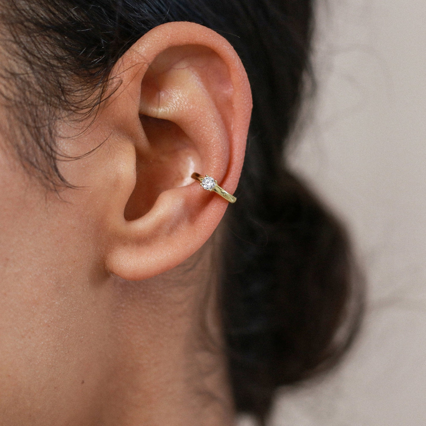 Saige - Manchettes en Argent Massif et Diamant Synthétique - Petite Vagabonde